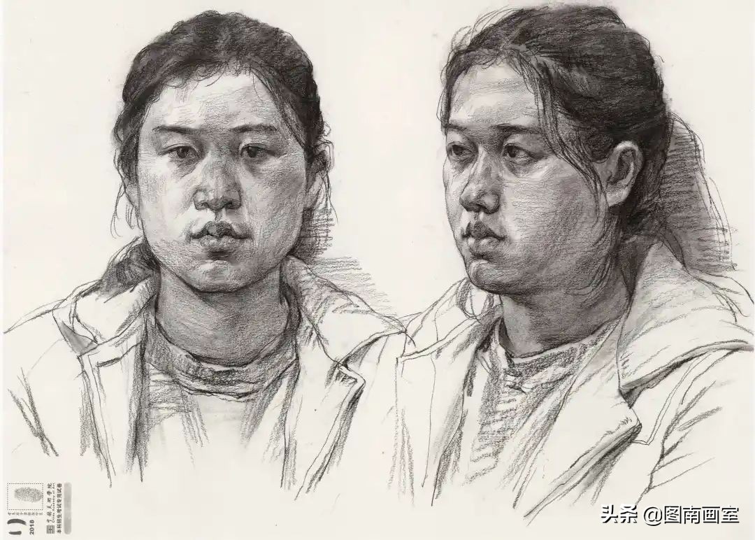 中国美术学院素描头像高分作品,全国素描高分作品