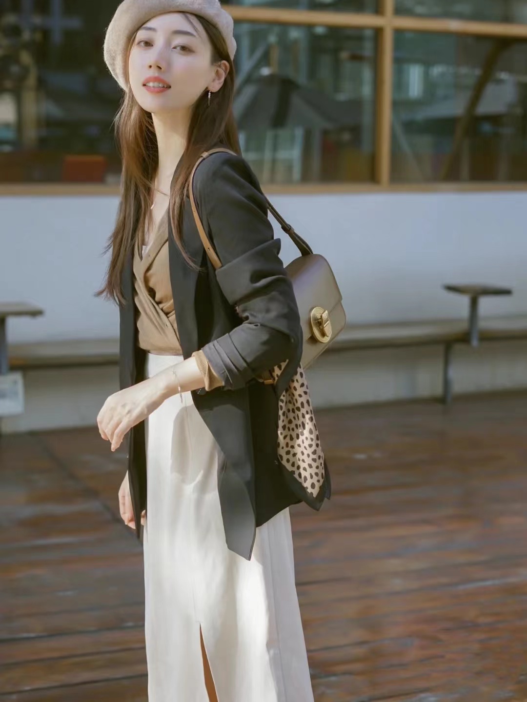 小西装半裙穿搭春,西装半裙穿搭秋冬