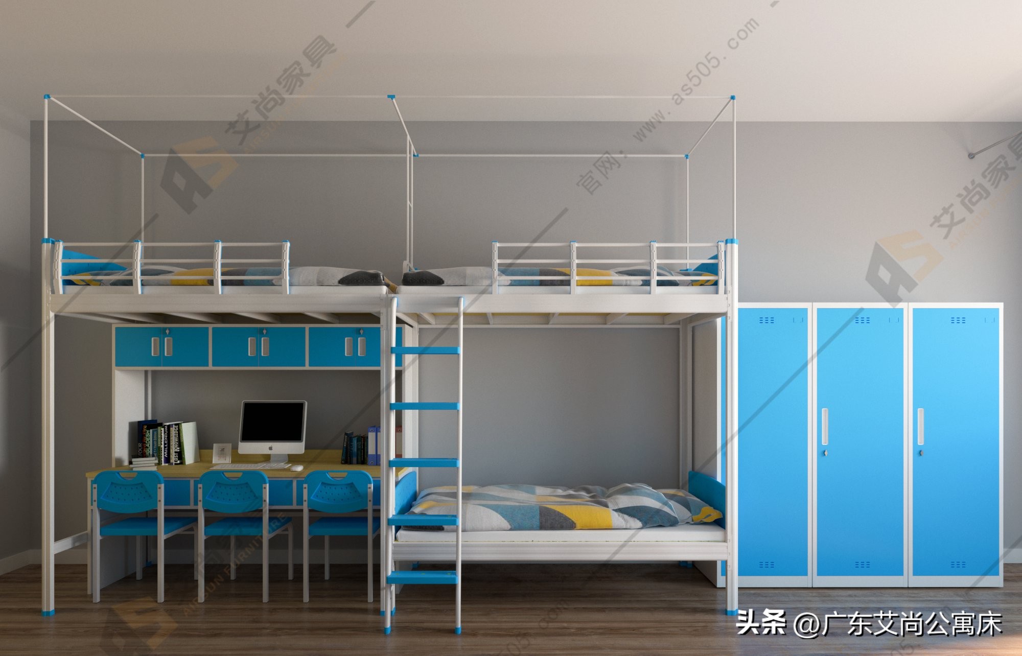 铁双层床,双层铁床