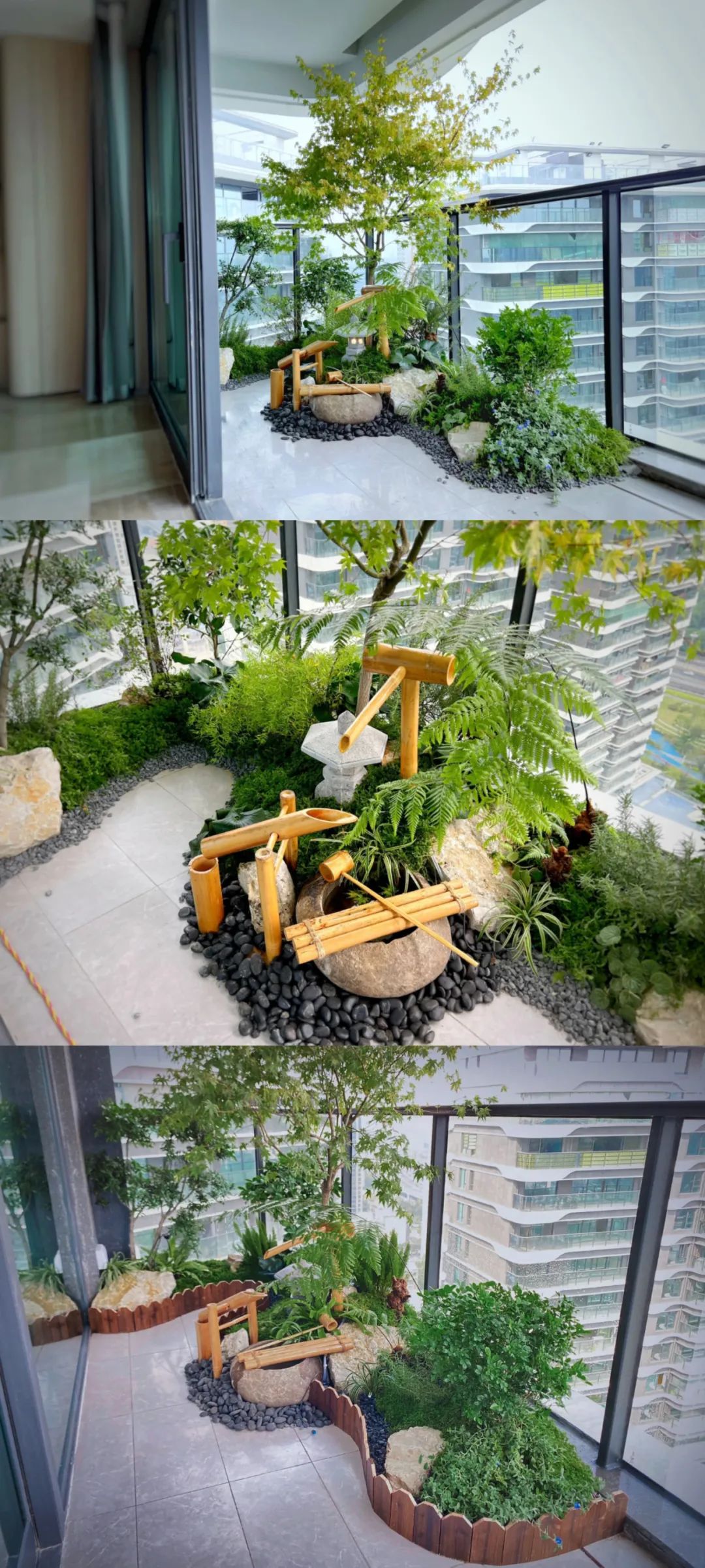 阳台砖与防腐木结合,阳台花园铺砖还是防腐木好