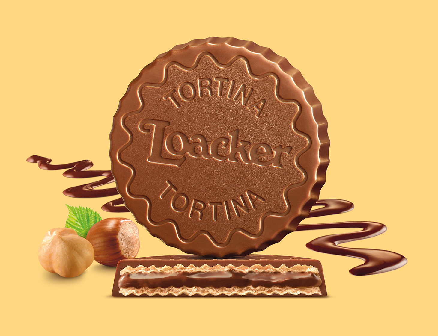 巧克力威化饼包装设计,loacker威化饼干可可味