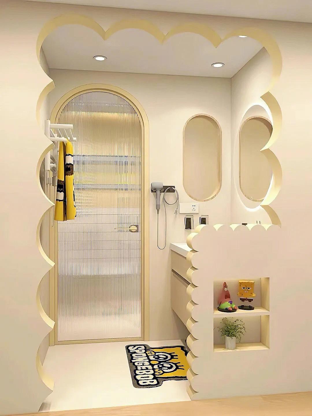 卫生间3色效果图,30款卫生间干区效果图