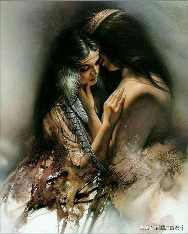 印第安人油画高清,印第安人油画艺术