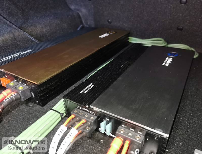 动人节奏上海音豪宝马5系汽车音响改装美国K牌双炮小金刚低音炮