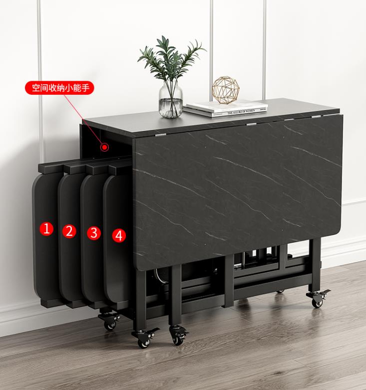 小户型折叠餐桌最新款实用,折叠6人餐桌小户型网红款