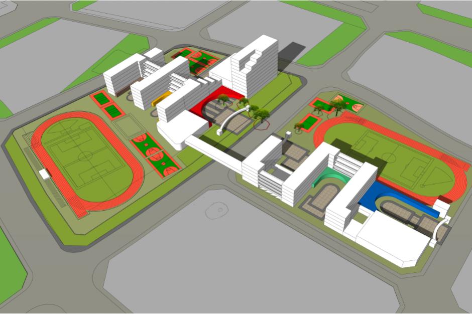 已投资5100多亿建设的新城,环东海域第三实验学校规划图