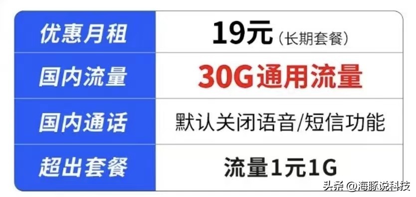 中国移动惠民行动：月租19元+30GB通用流量+无合约，值得选么？