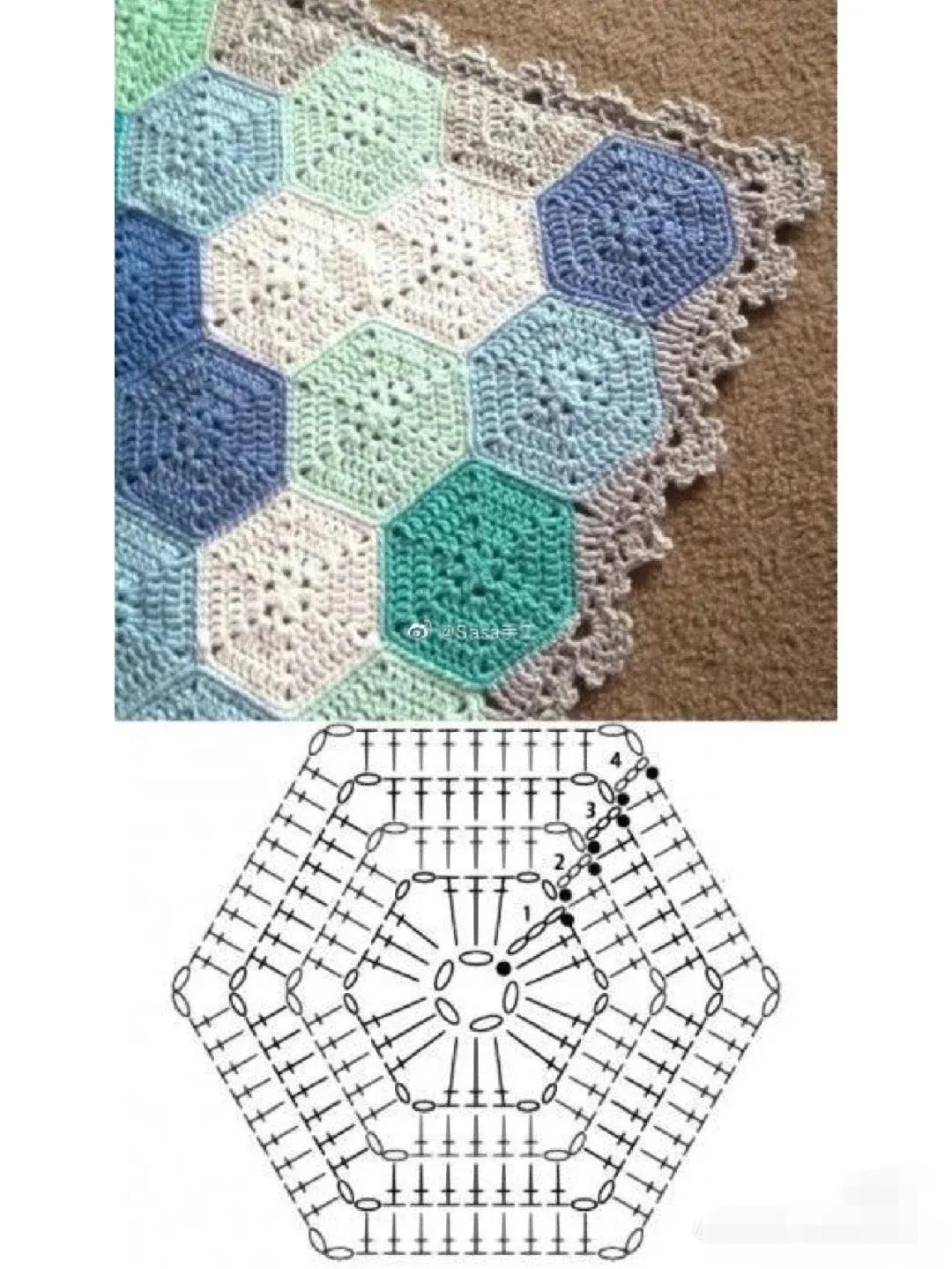 钩织方形花片图解大全,钩织正方形花片100款简单款