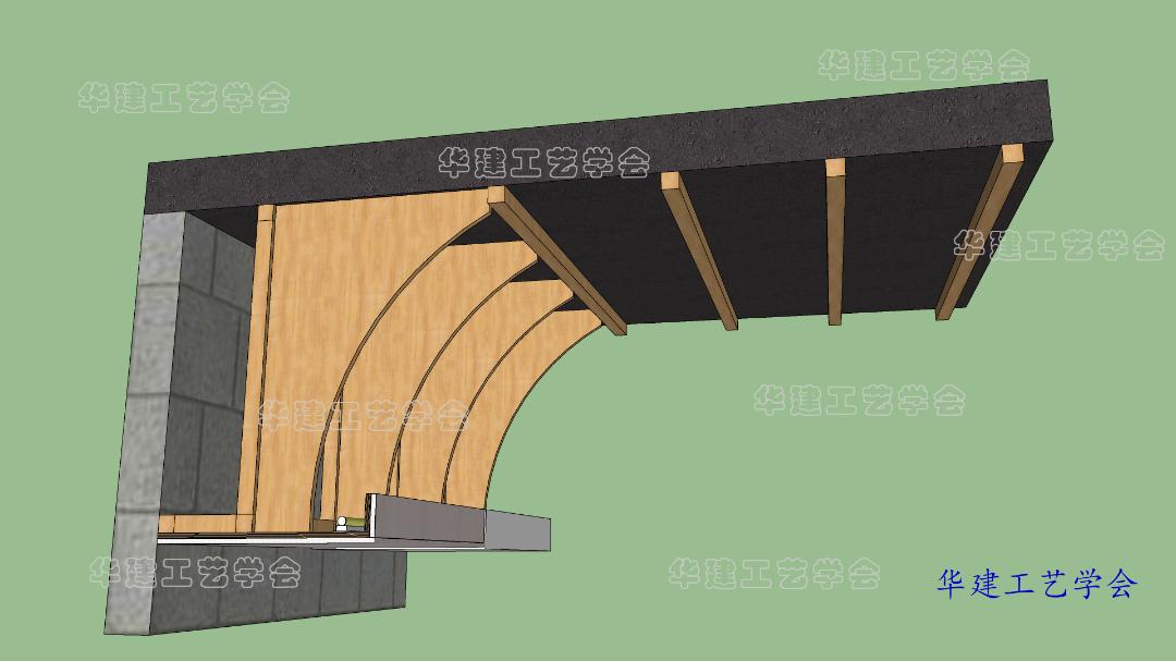 阳台包弧形吊顶施工图,弧形吊顶在施工图中怎么表示出来