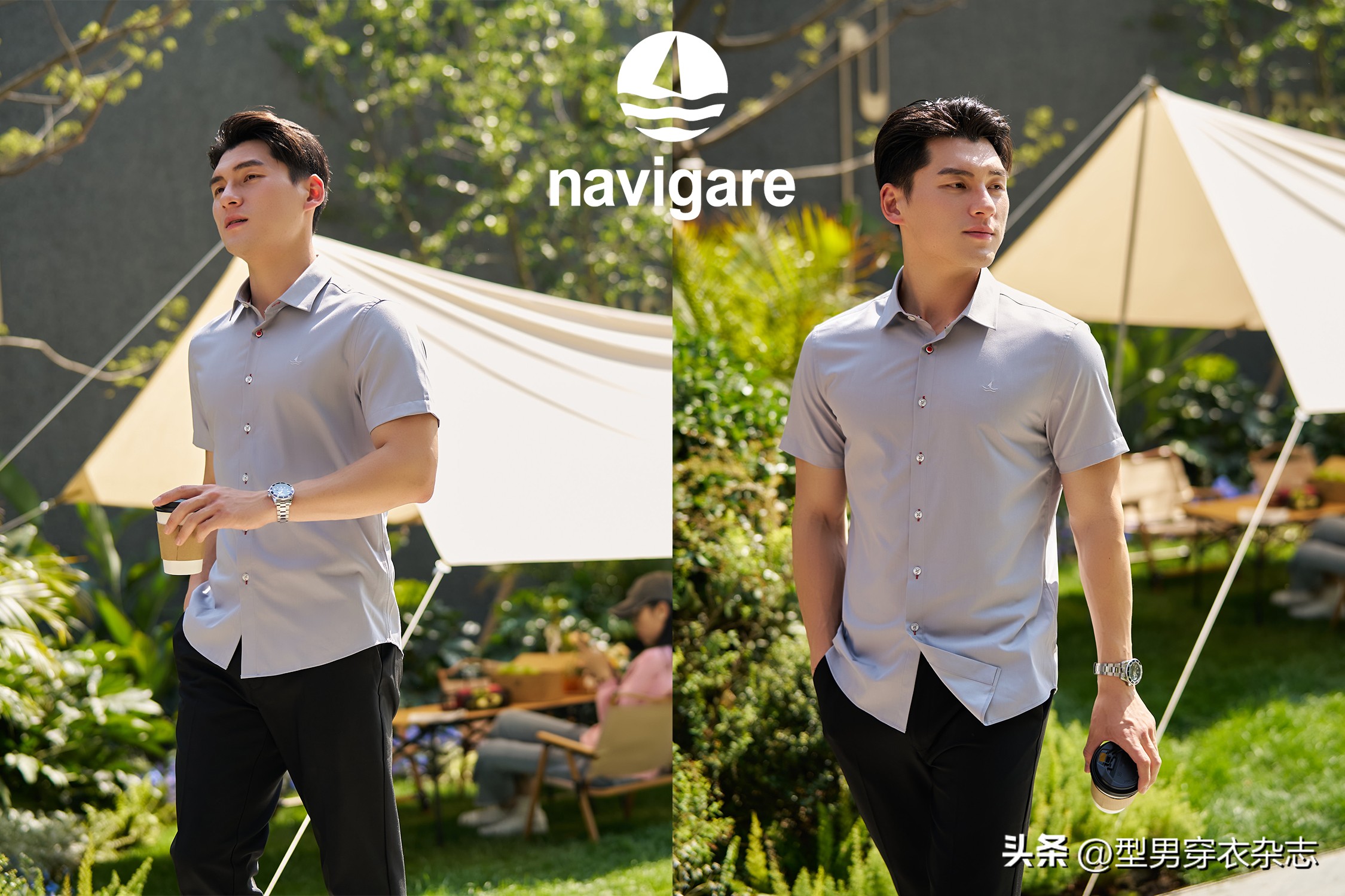 男士商务短袖衬衫折叠视频,夏天男士短袖衬衫怎么穿出高级感