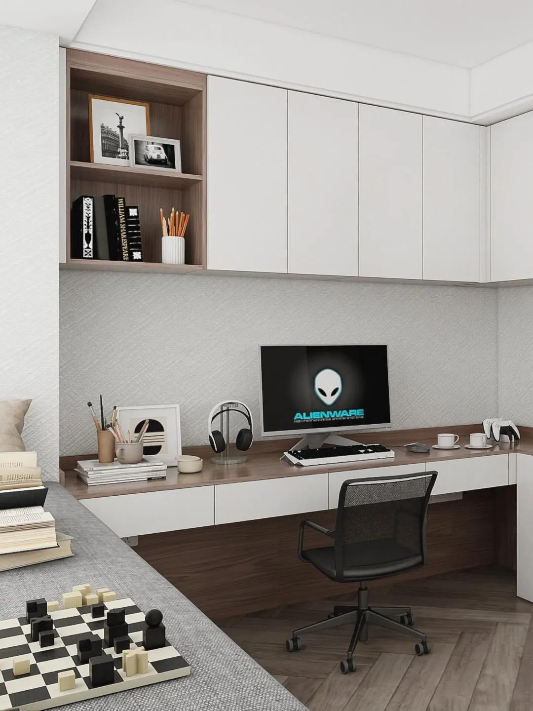 电视柜书桌一体组合,卧室衣柜书桌一体柜