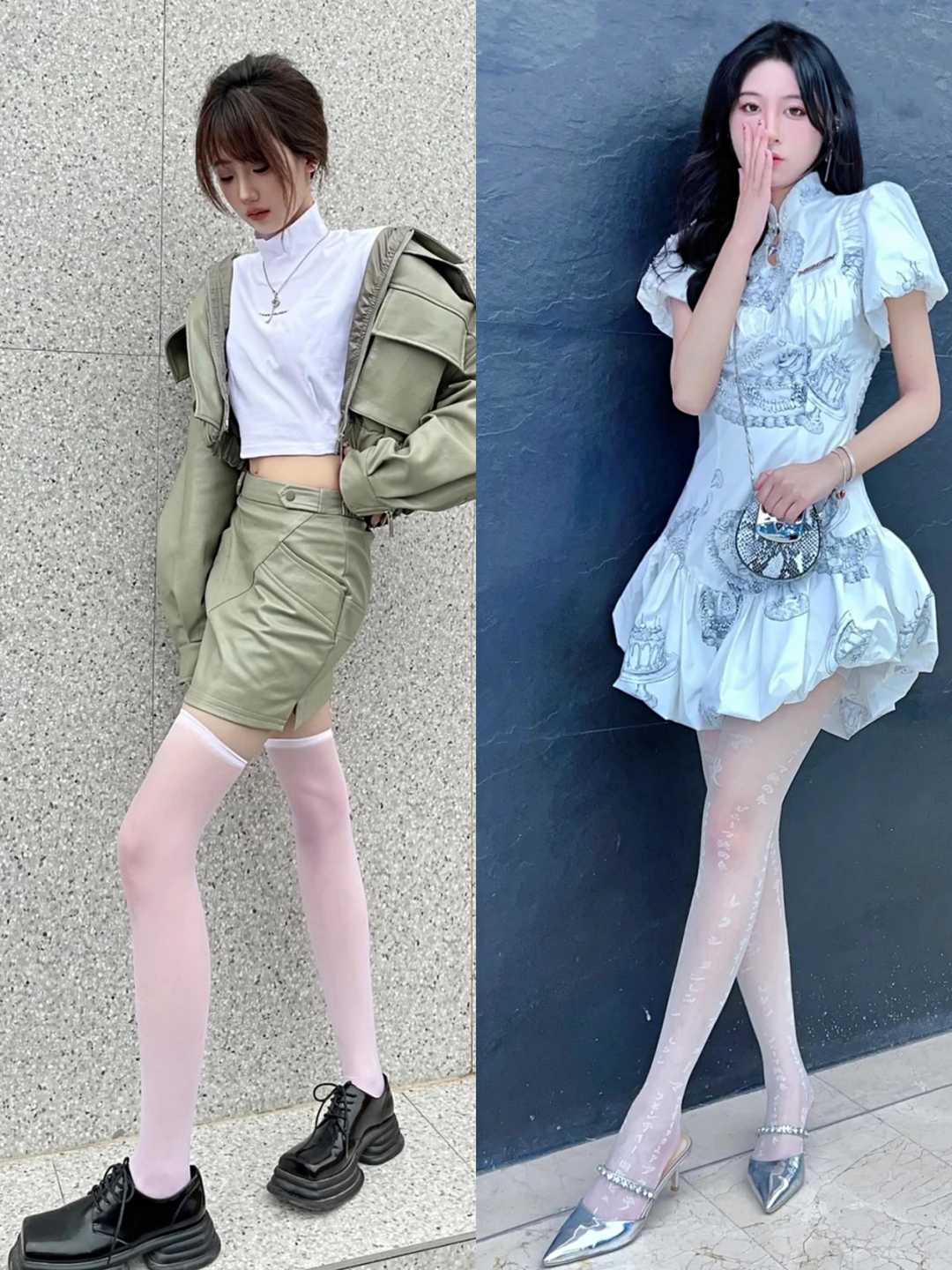 白色蕾丝袜日常穿搭,什么衣服和蕾丝袜搭配最好看