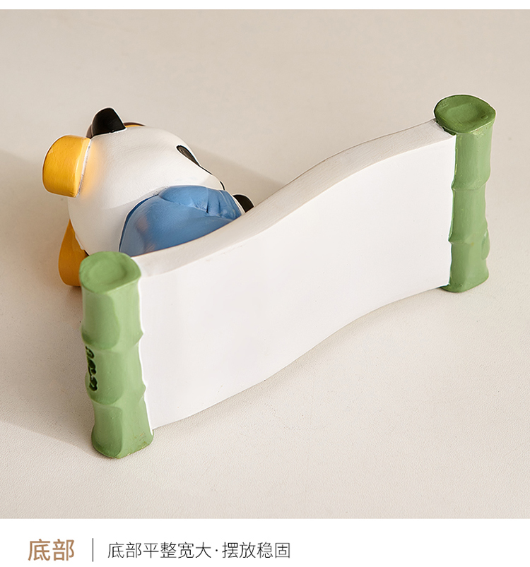 手机支架摆件熊猫,手机链木质可爱熊猫挂饰