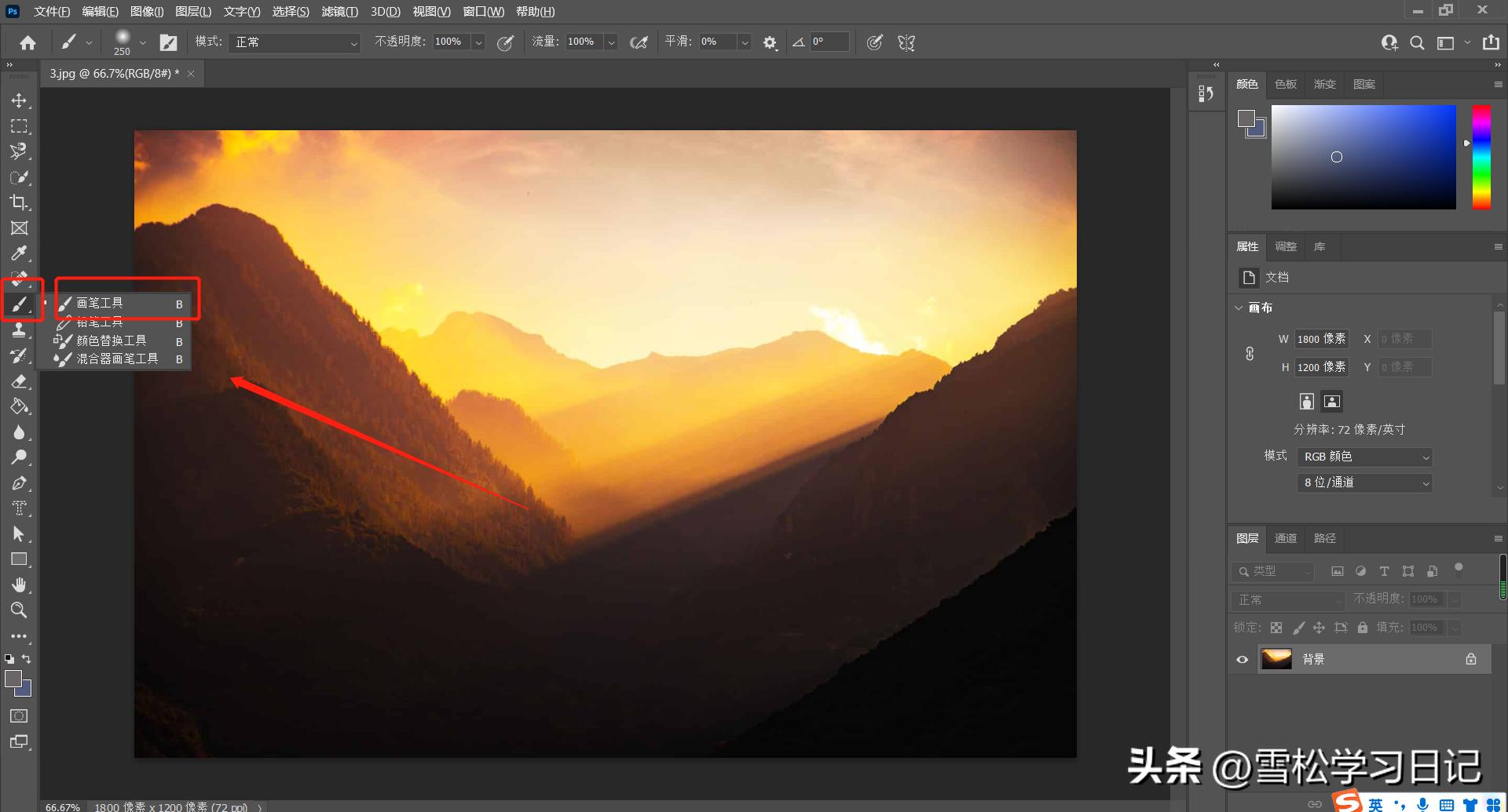 ps的cameraraw如何用画笔工具,ps基础教学画笔颜色