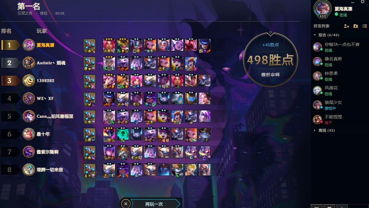 电一大师云顶上分,电一云顶上分阵容