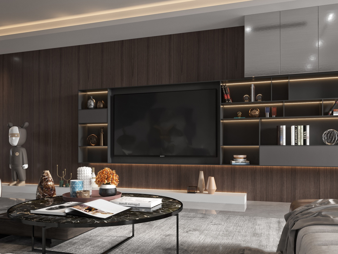 客厅不装电视柜效果图大全,客厅没装电视柜也要装什么好看