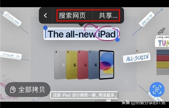 教你用苹果iOS16的实况文本功能一键识别视频画面中的文本