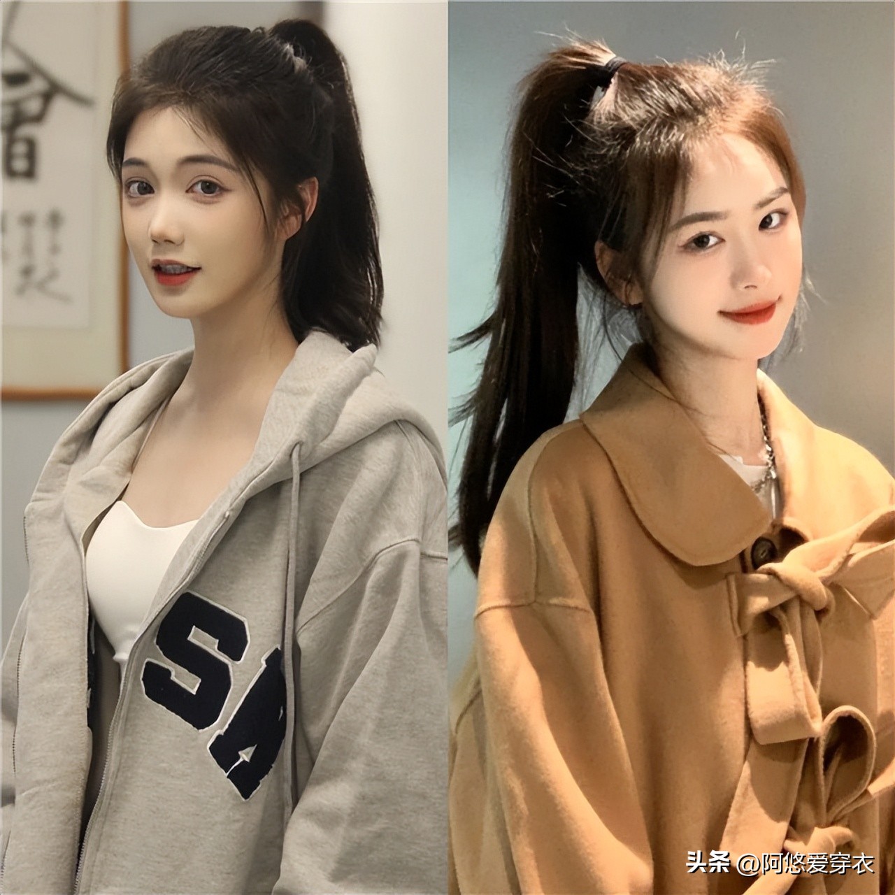 适合冬季显脸小的发型,冬季干净利落减龄的发型