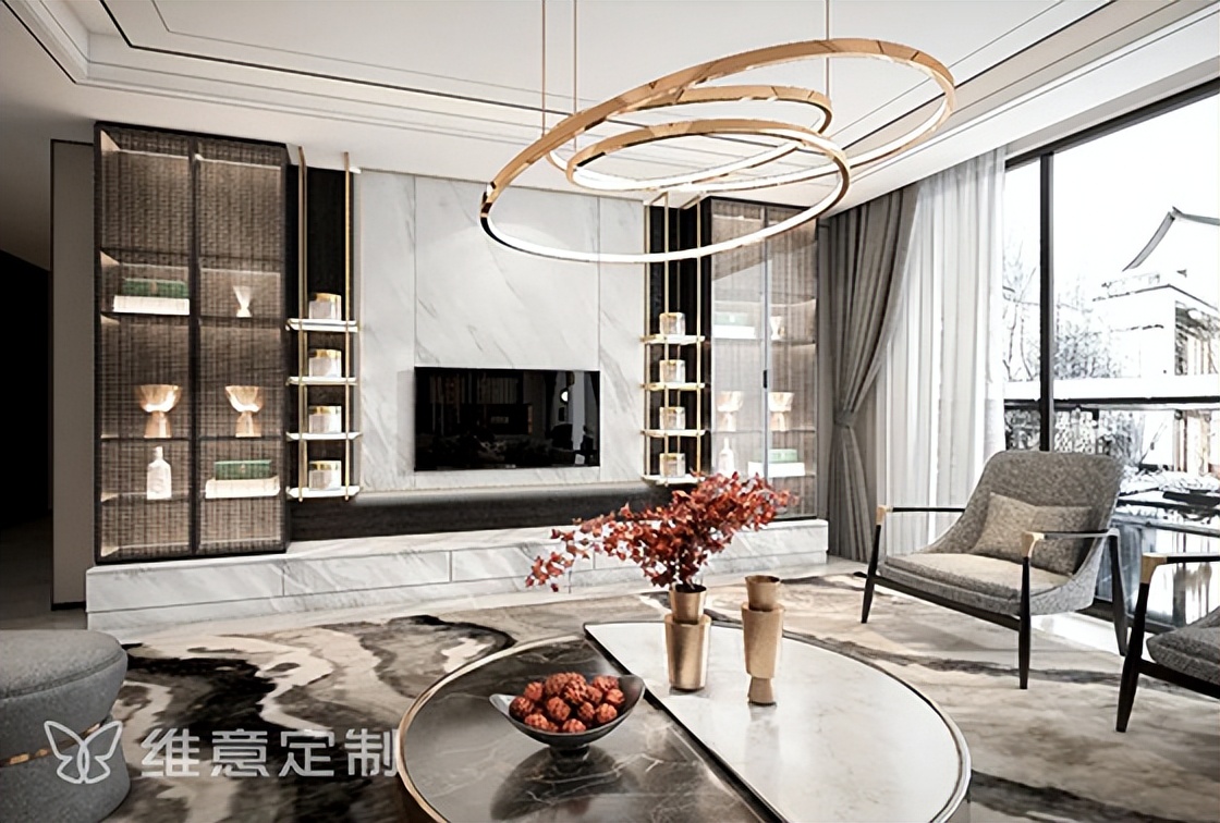 维意定制电视柜效果图,维意定制满墙电视柜