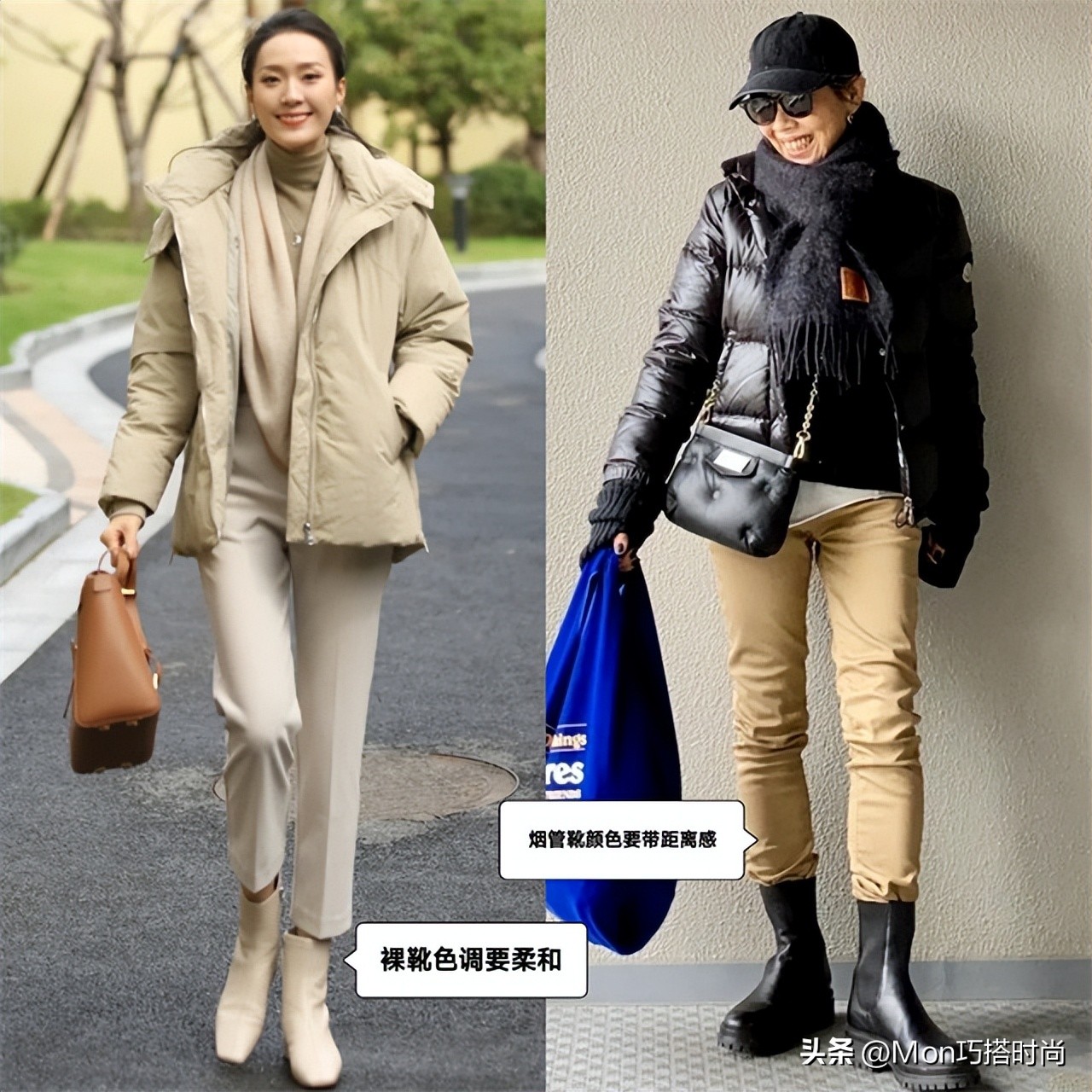 45岁女人冬季穿什么雪地靴子好看,女人穿哪个颜色的雪地靴好看