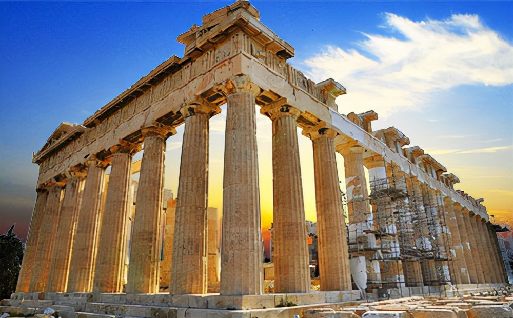 古希腊帕特农神庙完整图,古希腊巴底农神庙图片