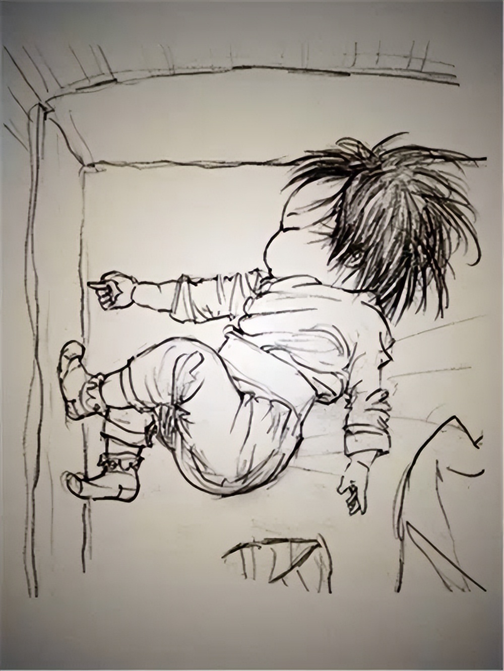 【治愈系】爸比把她睡觉的样子全画出来了......