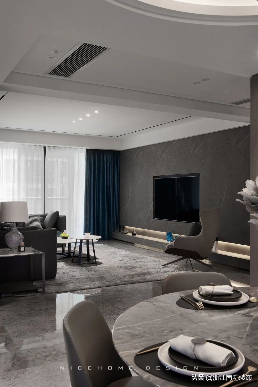 高级灰格调诠释空间质感美学,原木侘寂风理性而优雅的空间艺术