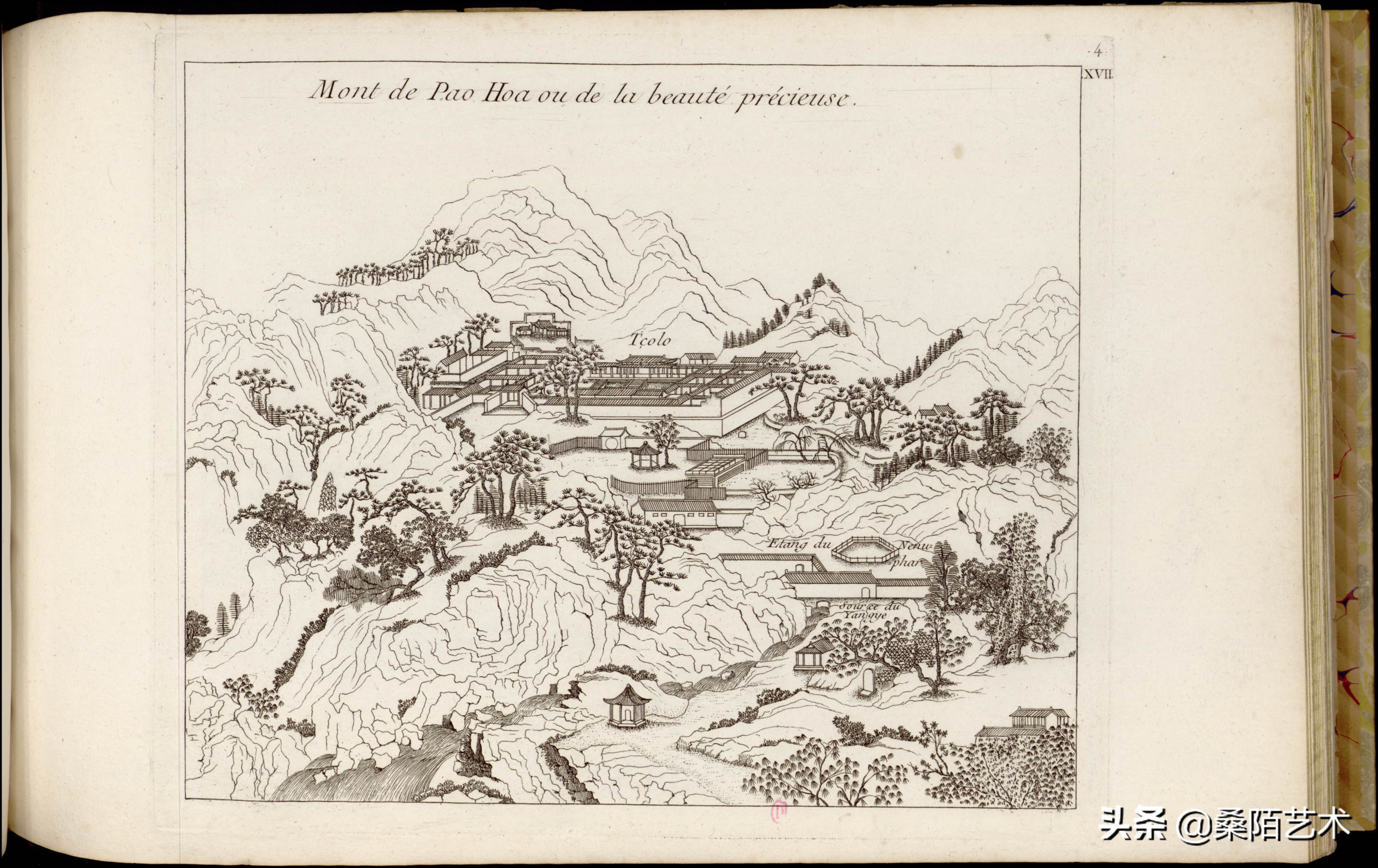 中国古典园林铜版画图片,1788年绘制的97幅中国园林铜版画