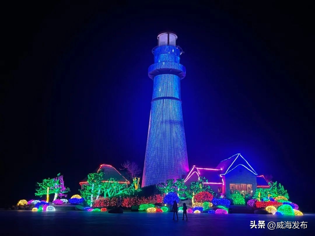 威海夜景灯啥时开,威海大楼亮灯