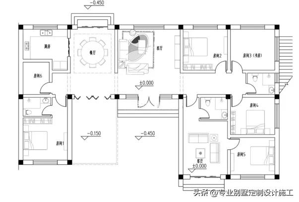 开间20米进深12米一层别墅实景,开间12米进深1.5米两层现代别墅