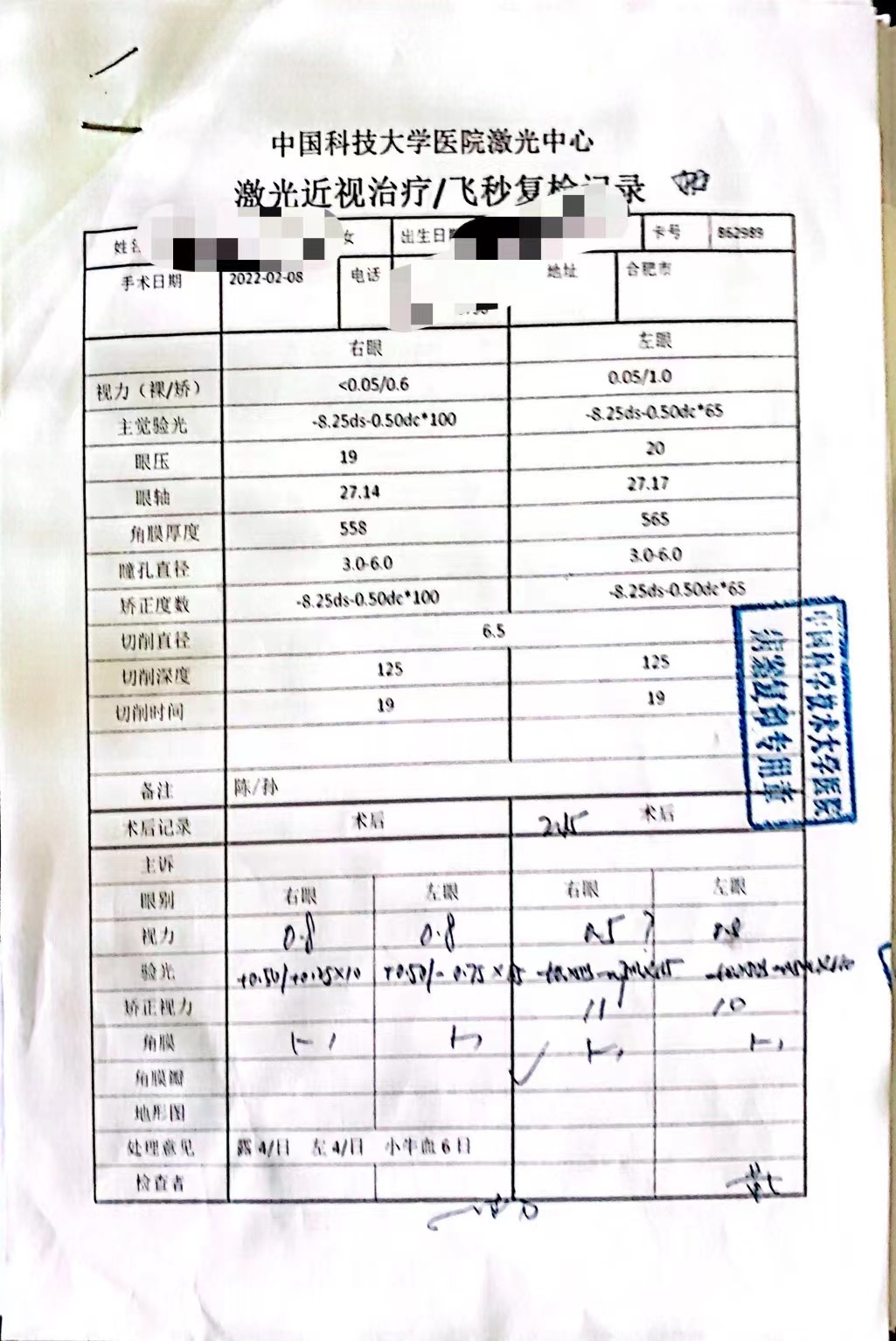 做黄斑裂孔手术是否能引起失明,女子做近视手术后又近视后续