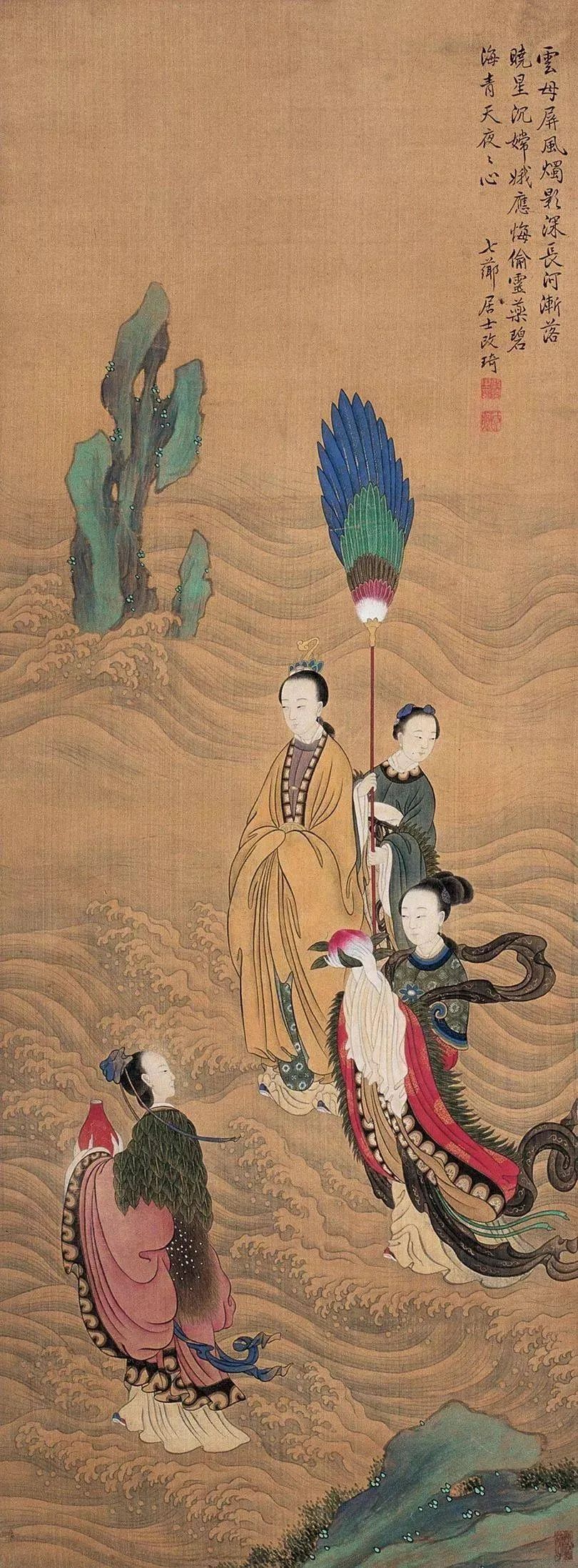 娓呯鏈堝鍙ょ敾,鍙ょ敾涓殑绉嬪ぉ鏅氫笂鍥剧墖