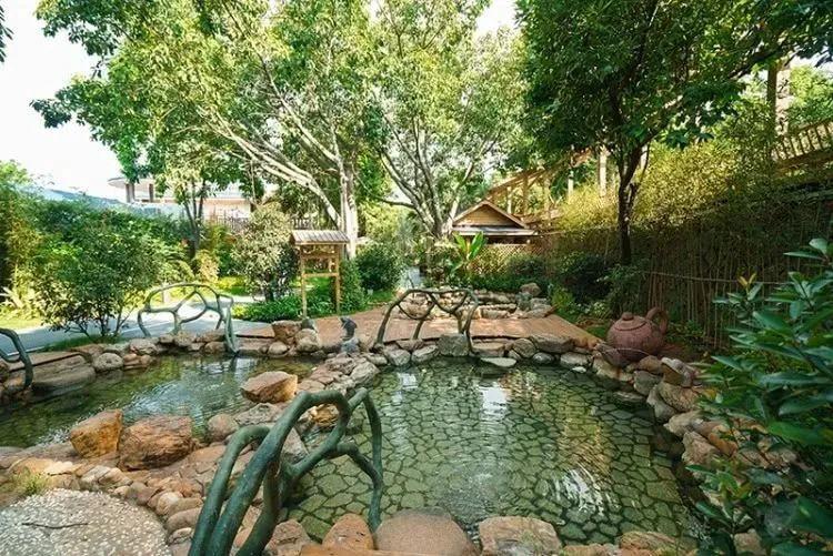 沉浸式泡温泉水酷汤泉,冬季室外温泉别样感受