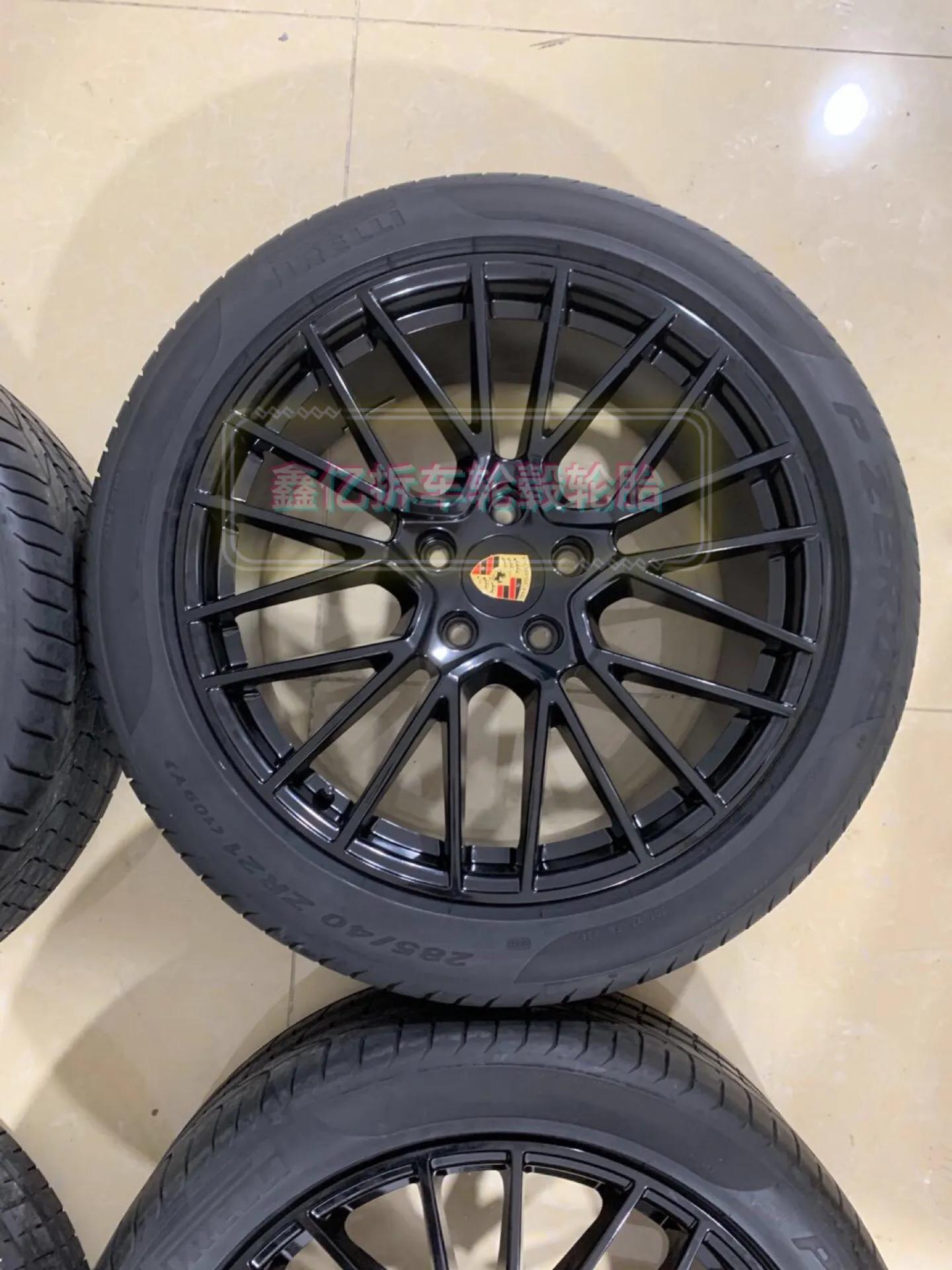 保时捷卡宴鸟巢轮毂拆车件,保时捷卡宴21寸鸟巢轮毂轮胎