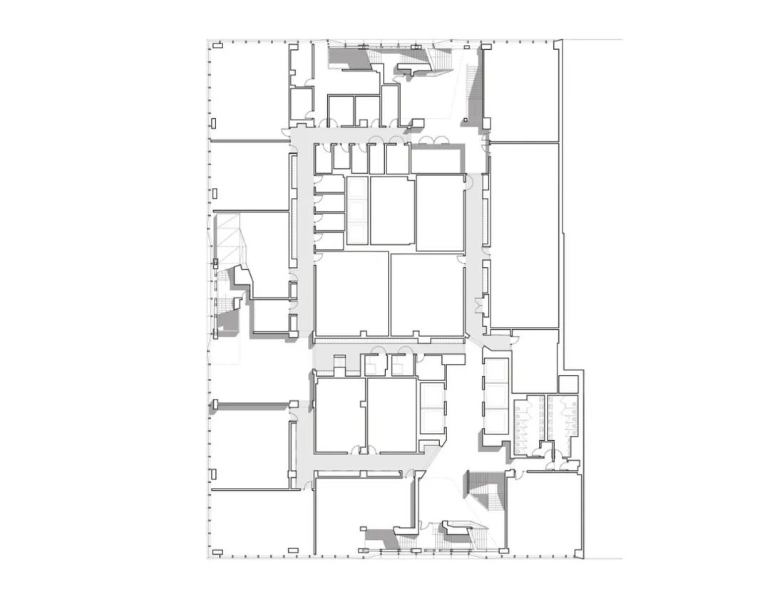 建筑内的校园，新学院大学中心/SOM