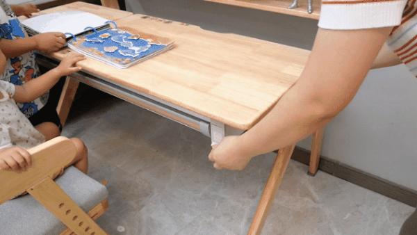 儿童实木学习桌怎么布置好看,斯芬达小鹿桌儿童实木学习桌