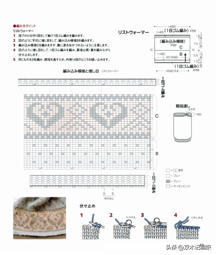 复古提花帽子图解,日系提花帽子