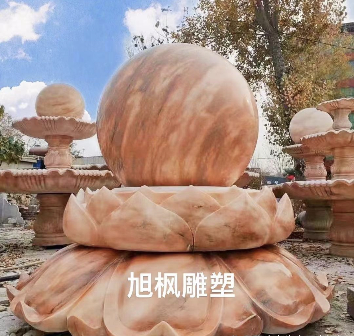 曲阳石雕风水球加工,上海石雕风水球定做