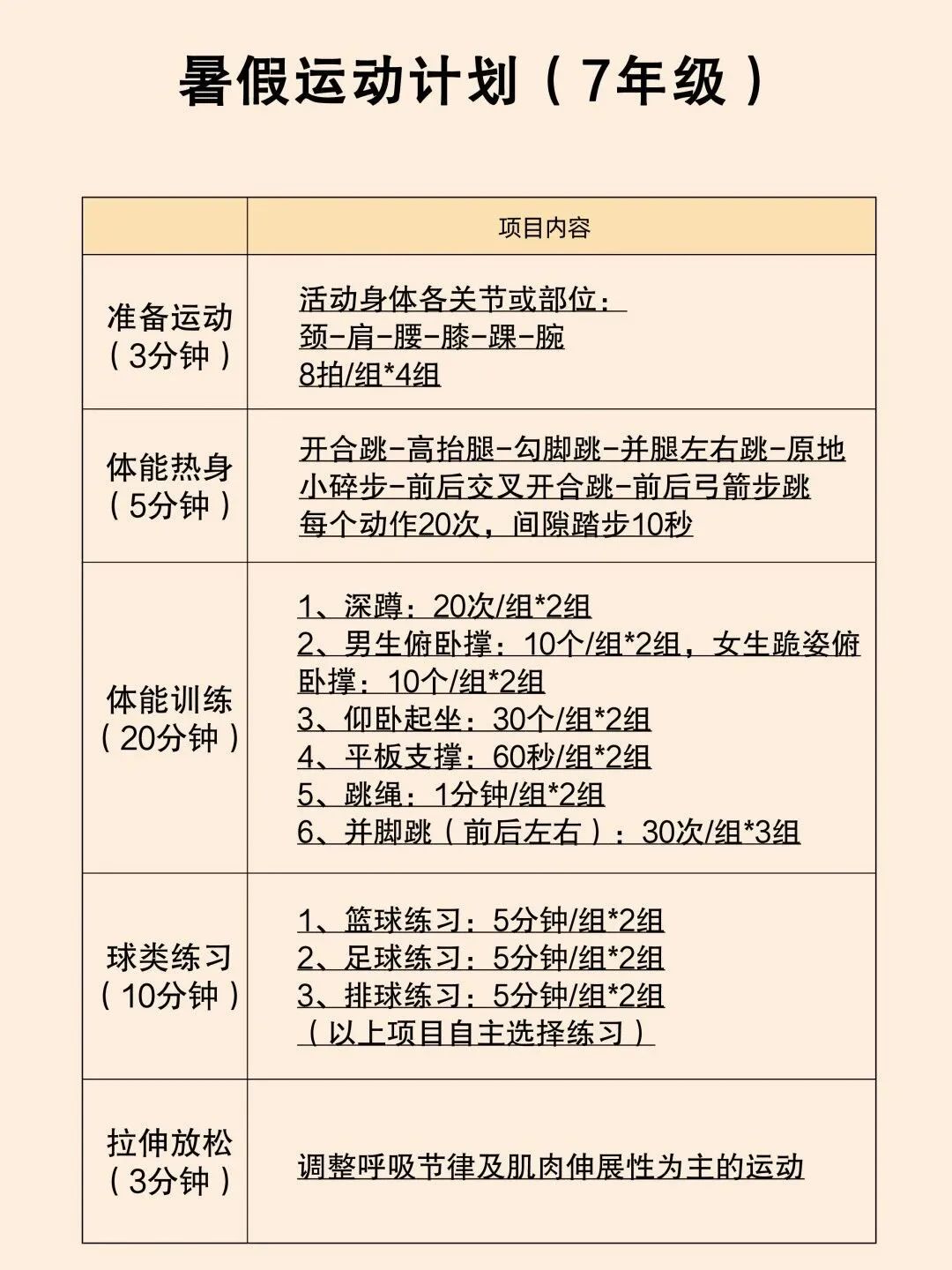 暑假小学体育锻炼计划表,暑假小学生体育锻炼计划表