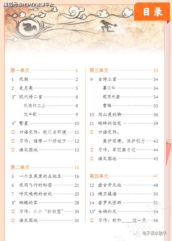 2022四年级下册语文电子版课本,四年级上册语文2021一2022期末卷