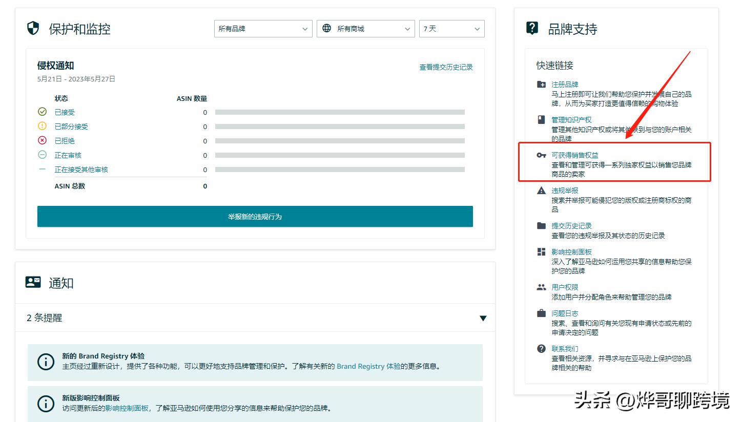 跨站点改品牌教程,亚马逊店铺品牌跨站点授权