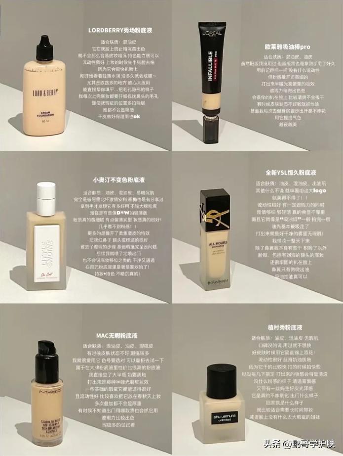 混油皮夏天适合的平价粉底液,比较适合混油皮好用的粉底液