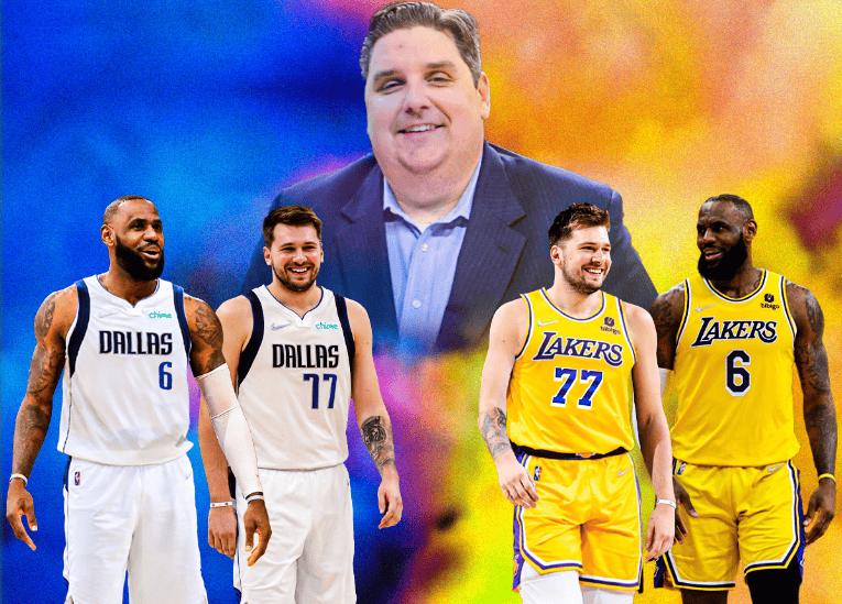 老詹扣篮惊呆布朗尼跟布莱斯,东契奇慢三步对抗上篮