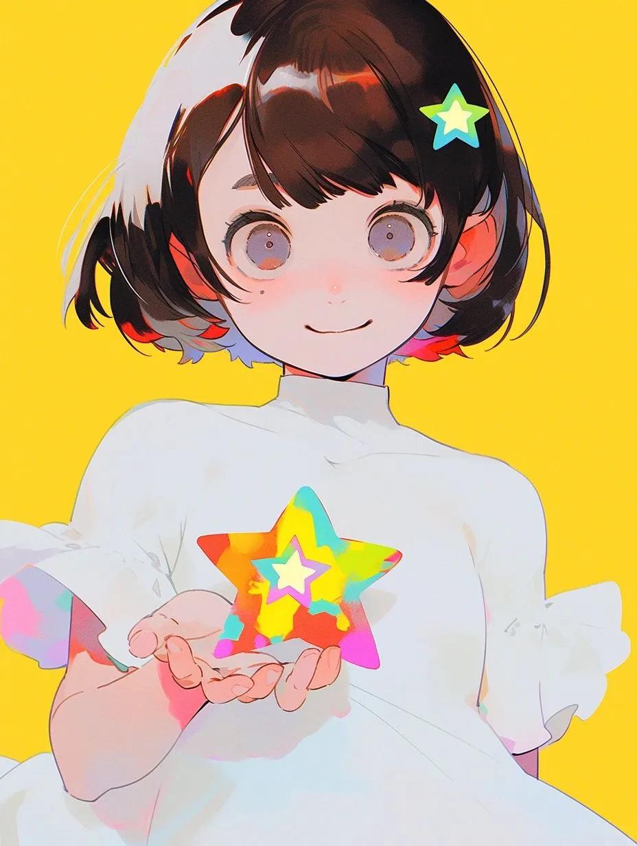 好看的头像女生动漫仙气发光,情侣头像动漫一男一女可爱呆萌