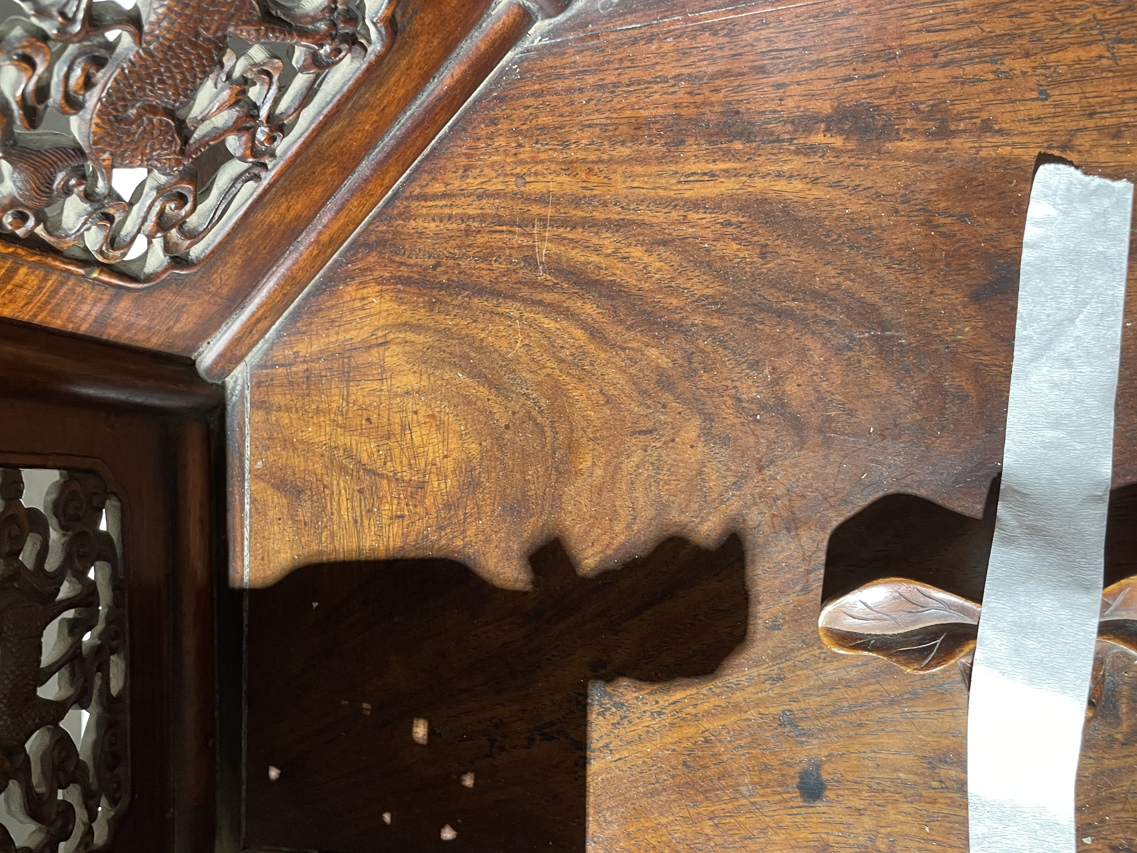 清代黄花梨镶黄杨木小镜台,少见的黄花梨镜台图片