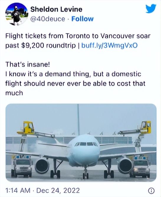 加拿大机票一万元,为啥最近来加拿大的机票涨了好多