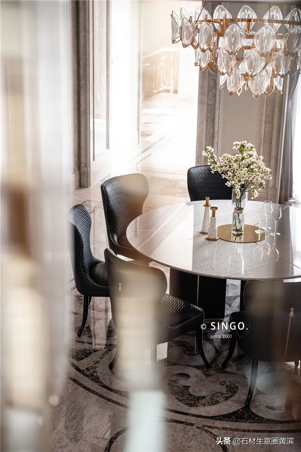 法式轻奢别墅大理石什么颜色好看,大理石法式轻奢