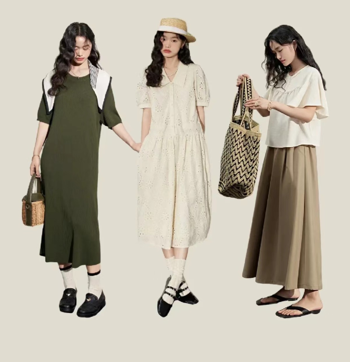 夏天穿“裙子”太美了！这24套唯美的裙装搭配，每天不重样