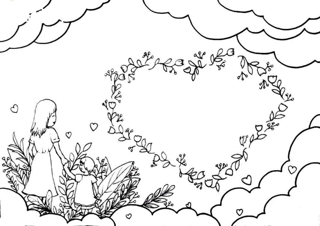 关于母亲节的手抄报又漂亮又简单,一年级母亲节手抄报怎么画简单的