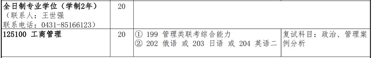 吉林大学商学院工商管理硕士（全日制、非全日制）招生信息
